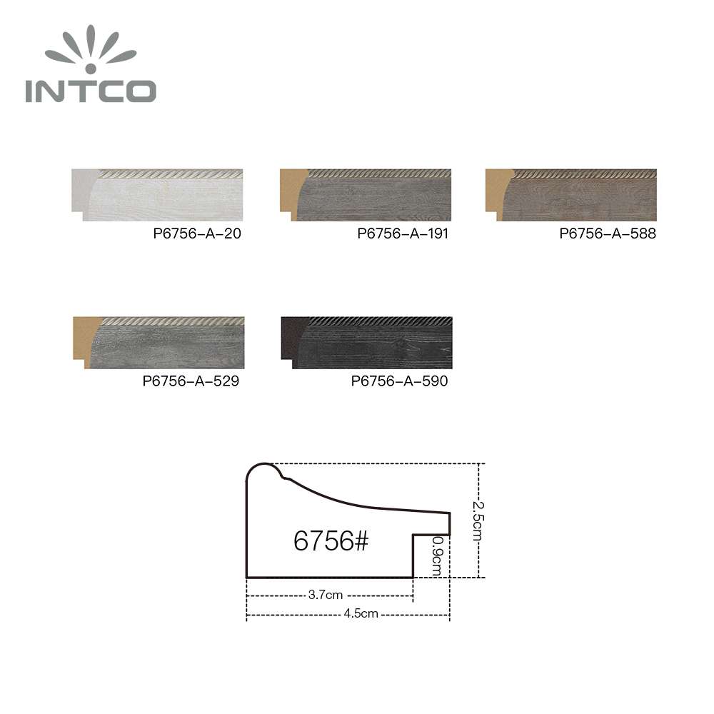 Intco picture frames are available in multiple finishes and the size can be customized
